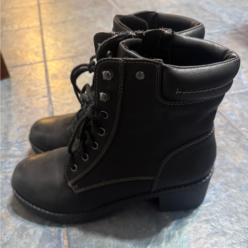 Eastland Black Combat Boots for Women
